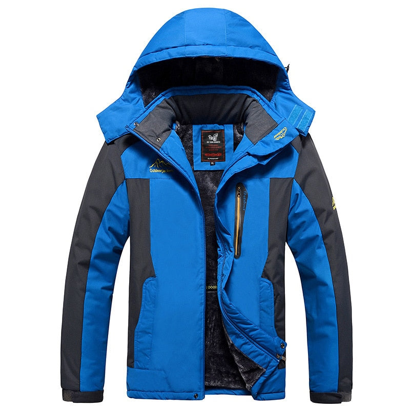 Winter parka men jacket Mens Plus velvet Men Hooded Windbreaker coats men's casual warm jackets coat Detachable hat L-6XL 8186