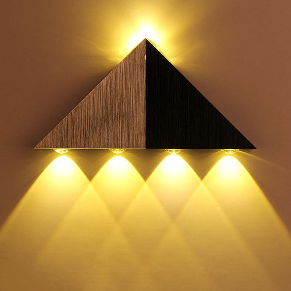 Modern Triangle 5W LED Wall Sconce Light Fixture Hallway Up Down Wall Lamp Home Theater Studio Restaurant Hotel Decor Lighting