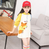Girls Long Sleeve Tops 2022 Spring Cartoon Print Toddler Baby Hoodies 2-8 Year Tee T-shirt Cotton Children Autumn Outfit