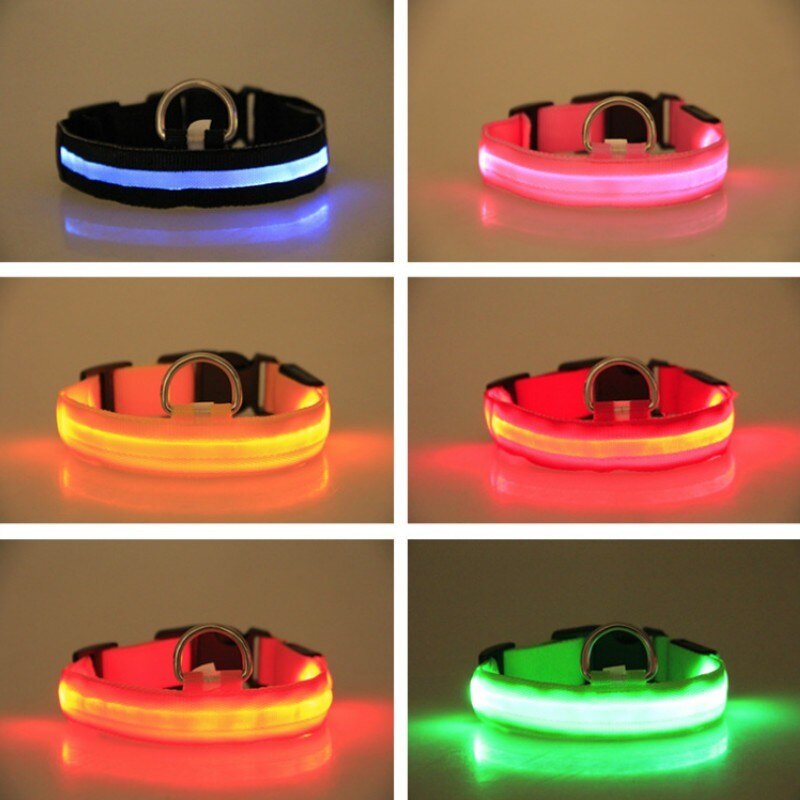 LED light  Dog Leash  Glowing  Night Luminous Charge Collar Flash Light Leash Accessorie Decoration Dog Necklace 3 Modes Pet Rope Night Safety Adjustable Nylon Lead for Small Medium Large Dogs Light Up CollarDogs Luminous Fluorescent Collars Pet Supplies