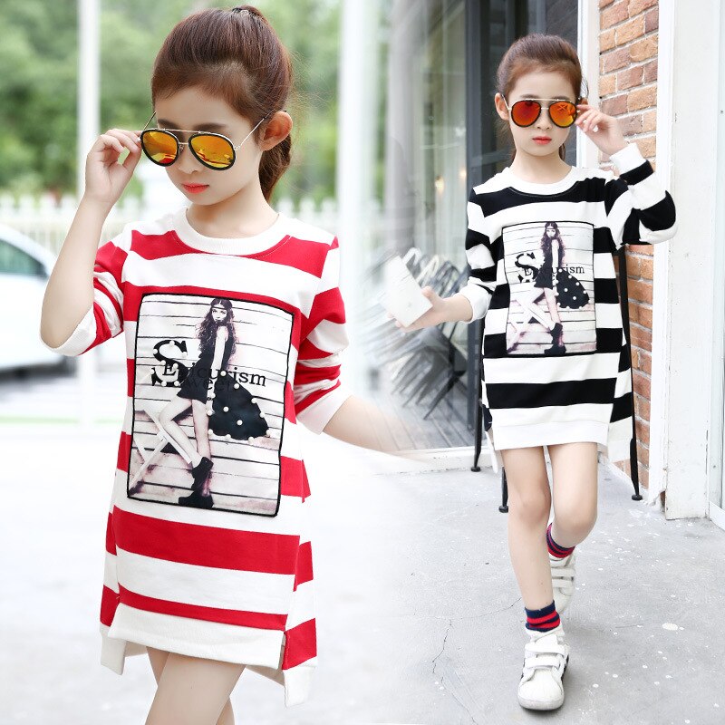 2022 children's clothing girls autumn long-sleeve T-shirt child 100% cotton beads round neck T-shirt basic shirt