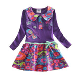 Girls Long Sleeve Clothes Tutu Party Flower Girl Dresses Children Kid Floral Dresses LH5460 Mix