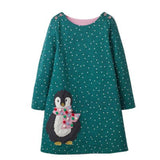 VIKITA Brand 2-8Y Dress for Baby Girls Long Sleeve Clothes Tutu Party Flower Girl Dresses Children Kid Floral Dresses LH5460 Mix