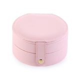 New Portable Leather Jewelry Box Princess European Korean Simple Small Mini Earrings Rings Storage Case Hot Sell