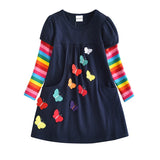 VIKITA Brand 2-8Y Dress for Baby Girls Long Sleeve Clothes Tutu Party Flower Girl Dresses Children Kid Floral Dresses LH5460 Mix