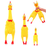 Pet dog toy screaming chicken screaming chicken dog molars yellow rubber chicken dog chew toy durable and funny buzz
