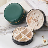 New Portable Leather Jewelry Box Princess European Korean Simple Small Mini Earrings Rings Storage Case Hot Sell