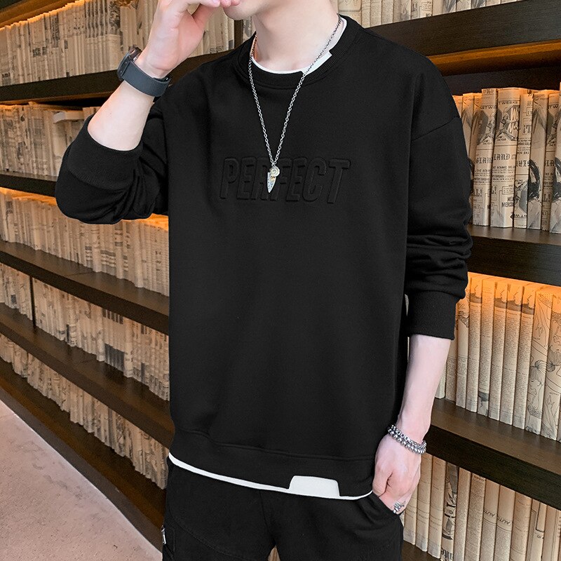 New Male Sweatshirt Small Details Design Tops Men Long Sleeve Asual T-shirt Popular Jacket Coat Boys Clothing Fashion For Autumn
