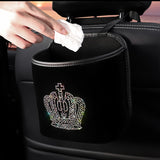 Diamond Rhinestone Car Storage Bag Hanging Automobile Organizer Seat Back Holder styling Stowing Tidying Car Interior Accessorie