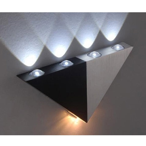 Modern Triangle 5W LED Wall Sconce Light Fixture Hallway Up Down Wall Lamp Home Theater Studio Restaurant Hotel Decor Lighting
