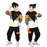 Children's Clothing Sets Boys' Autumn Big Baby Coat+pant Two-piece Sport Suit 4-12 Ages Kids Boutique Clothes Wholesale