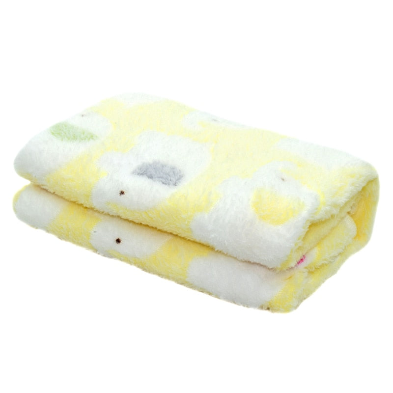 Pet Dog Bed Blanket Soft Fleece Cat Cushion Blanket Winter Warm Paw Print Pet Cats Cover Blanket For Small Medium Large Dogs Mat