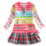 VIKITA Brand 2-8Y Dress for Baby Girls Long Sleeve Clothes Tutu Party Flower Girl Dresses Children Kid Floral Dresses LH5460 Mix