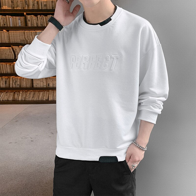 New Male Sweatshirt Small Details Design Tops Men Long Sleeve Asual T-shirt Popular Jacket Coat Boys Clothing Fashion For Autumn