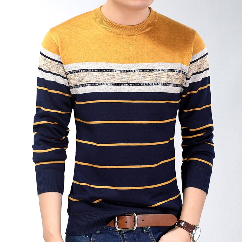 2023 Fashion Casual Clothing Social Fitness Bodybuilding Striped T Shirts Men T-shirt Jersey Tee Shirt Pullover Sweater Camisa