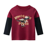 New Spring Children's Clothing Boy T-shirt Wholesale Big Dinosaur Pattern Baby Clothing Mother Kids Clothes With Cotton T