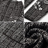 Autumn Winter Vintage Striped Knitting Pullovers 2023 Women Elegant Bodycon Sweaters Casual 3XL Wool Sweater Dresses