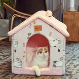 Foldable Dog House Kennel Bed Mat For Small Medium Dogs Cats Winter Warm Cat bed Nest Pet Products Basket Pets Puppy Cave Sofa