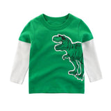 New Spring Children's Clothing Boy T-shirt Wholesale Big Dinosaur Pattern Baby Clothing Mother Kids Clothes With Cotton T