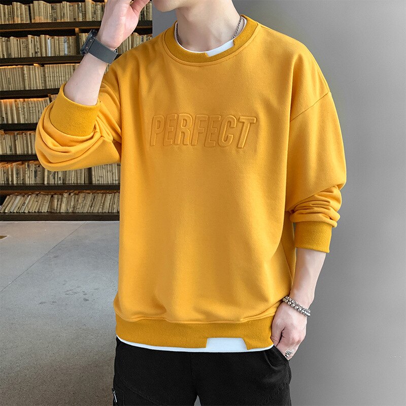 New Male Sweatshirt Small Details Design Tops Men Long Sleeve Asual T-shirt Popular Jacket Coat Boys Clothing Fashion For Autumn