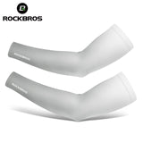 ROCKBROS Arm Sleeve Breathable Quick Dry UV Protection Cycling Sport Sleeve Ice Fabric Sunscreen Sports Wear Fitness Arm Sleeve
