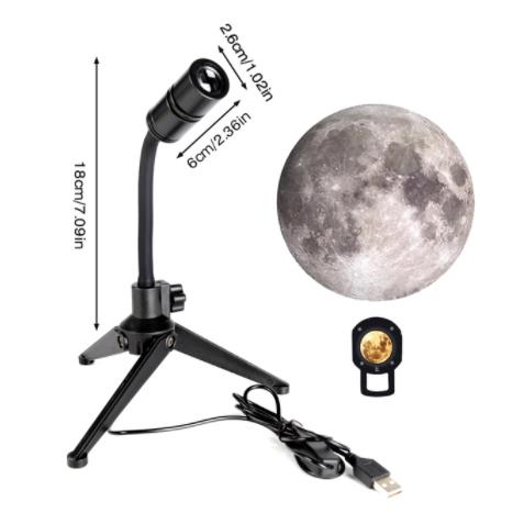 Galaxy Projector 2 In 1 Earth Moon Projection Lamp INS Photography Background Atmosphere Night Light For Bedroom Decor