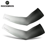 ROCKBROS Arm Sleeve Breathable Quick Dry UV Protection Cycling Sport Sleeve Ice Fabric Sunscreen Sports Wear Fitness Arm Sleeve