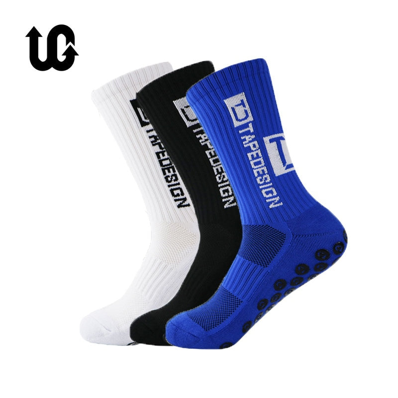 UGUPGRADE 2023 New ANTI SLIP Football Socks Mid Calf Non Slip Soccer Cycling Sports Socks Mens Warm Sock EU38-44