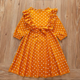 Toddler Kids Baby Girls Ruffle Polka Dot Princess Party Dress Clothes Outfits for Girls 5 Years Old