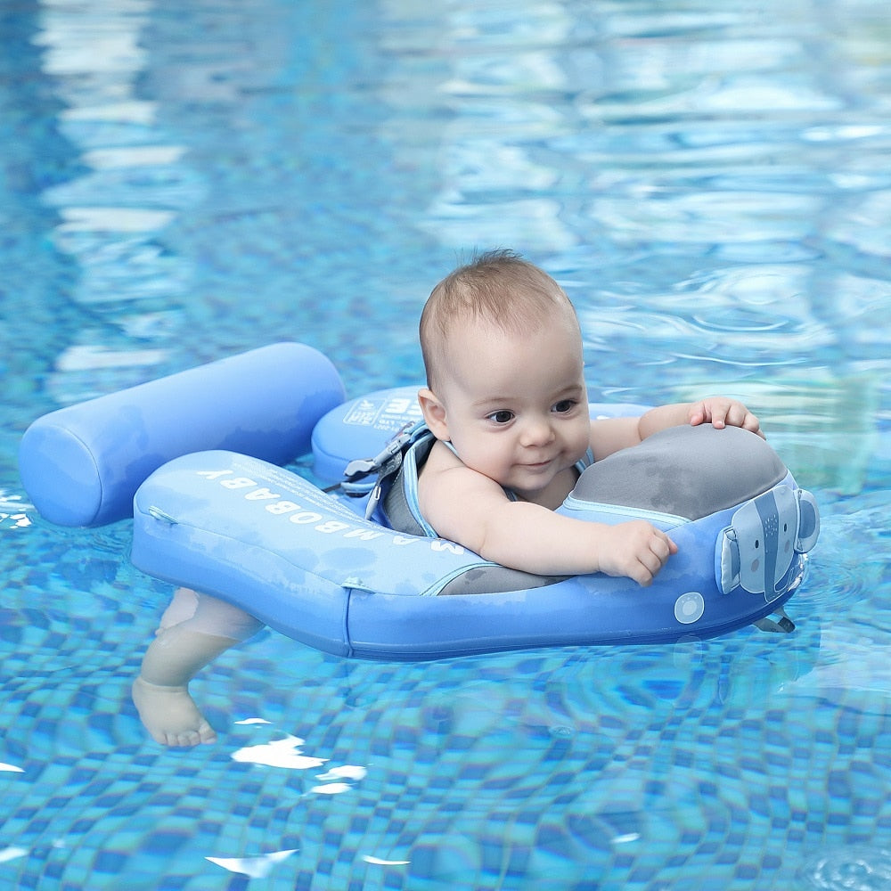 Mambobaby Baby Float Lying Swimming Rings Infant Waist Swim Ring Toddler Swim Trainer Non-inflatable Buoy Pool Accessories Toys
