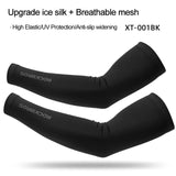 ROCKBROS Arm Sleeve Breathable Quick Dry UV Protection Cycling Sport Sleeve Ice Fabric Sunscreen Sports Wear Fitness Arm Sleeve