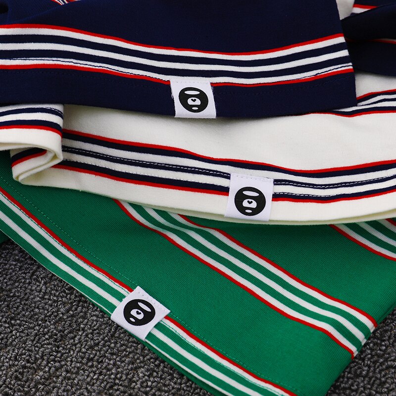 Boys' Striped Long-Sleeved T-shirt Pure Cotton 2022 New Children's Top T Fashion round-Neck Shirt Medium Children's Clothing