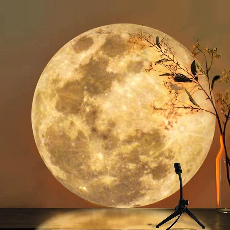 Galaxy Projector 2 In 1 Earth Moon Projection Lamp INS Photography Background Atmosphere Night Light For Bedroom Decor