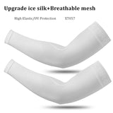 ROCKBROS Arm Sleeve Breathable Quick Dry UV Protection Cycling Sport Sleeve Ice Fabric Sunscreen Sports Wear Fitness Arm Sleeve