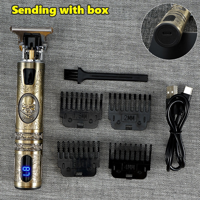 New Electric Hair Trimmer Cordless Shaver Beard Trimmer Electric Shaver for Men 0mm Men Barber Hair Cutting Machine For Men