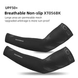 ROCKBROS Arm Sleeve Breathable Quick Dry UV Protection Cycling Sport Sleeve Ice Fabric Sunscreen Sports Wear Fitness Arm Sleeve