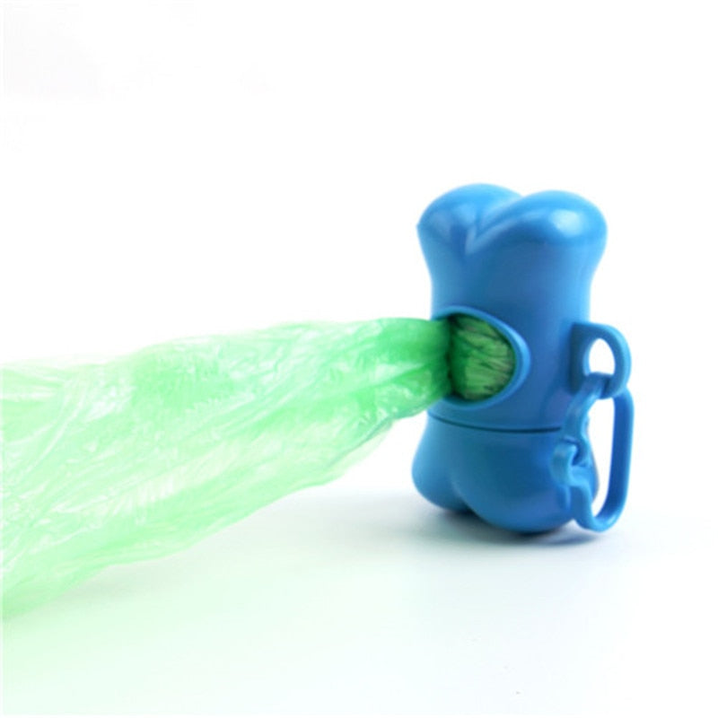 Pet Garbage Bag Storage Box Out Dog Poop Cleaning Storage Bag Bone Plastic Pet Small Dog Outdoor Garbage Poop Dispenser