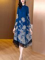 Winter Casual Elegant Warm Loose Jacquard Knited Sweater Dress 2022 Autumn Women Bodycon Turtleneck Long Wool Sweates