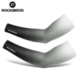 ROCKBROS Arm Sleeve Breathable Quick Dry UV Protection Cycling Sport Sleeve Ice Fabric Sunscreen Sports Wear Fitness Arm Sleeve
