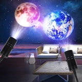 Galaxy Projector 2 In 1 Earth Moon Projection Lamp INS Photography Background Atmosphere Night Light For Bedroom Decor
