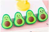 Simple Cute Expression Avocado Eraser Student Creativity Stationery Gift Eraser