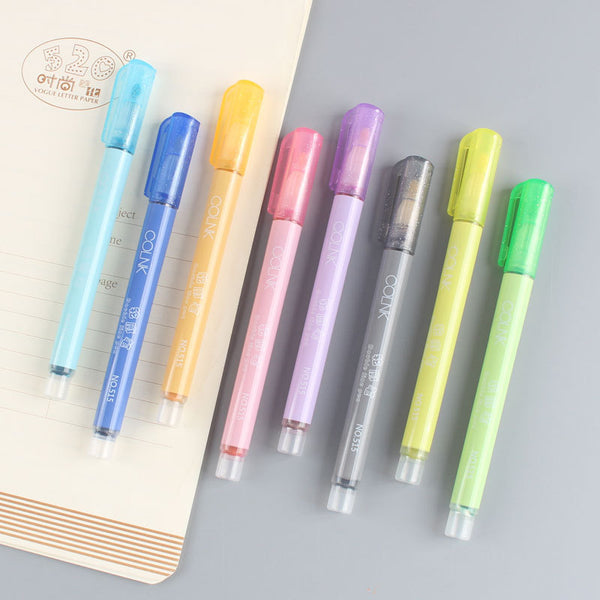 Color double line fluorescent marker pen