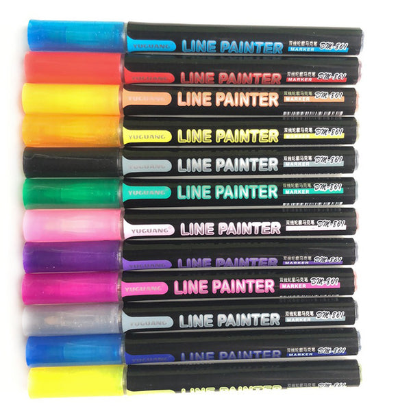 Double line pen dream color highlighter pen