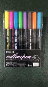 Double line pen dream color highlighter pen