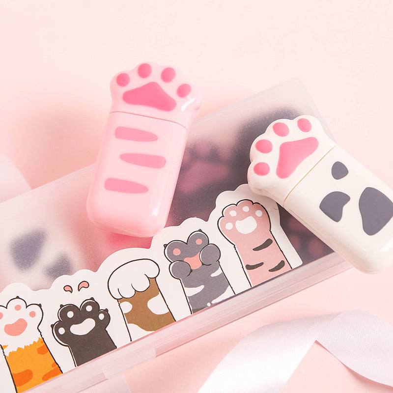 Cute cat's claw correction tape set creative correction tape