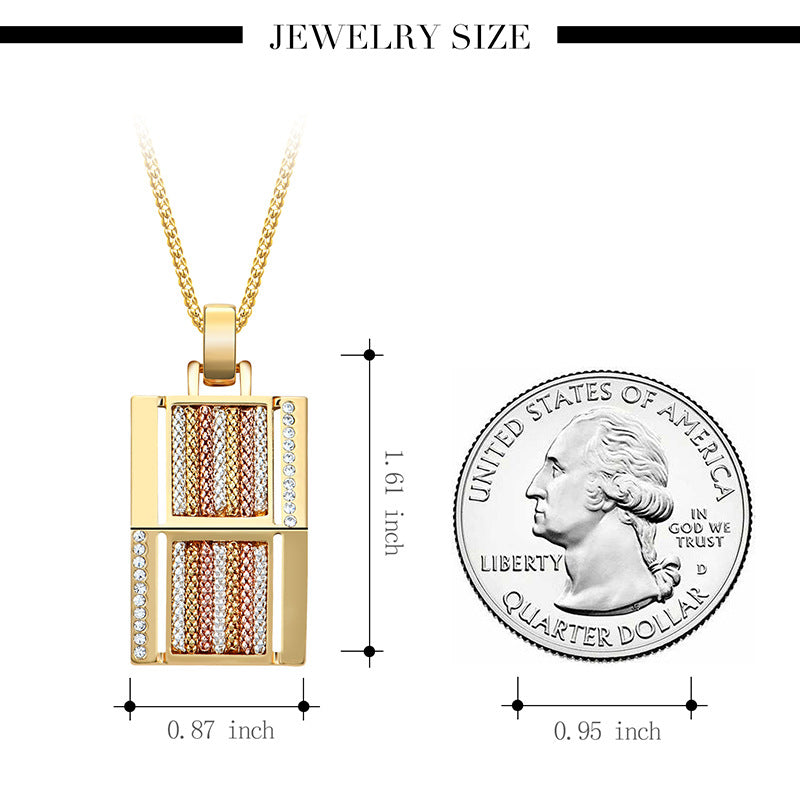 Exaggerated Jewelry Series Square Alloy Two-piece Jewelry