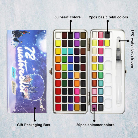 Solid watercolor paint