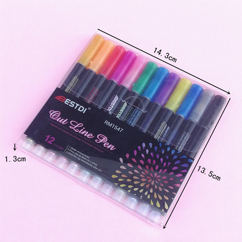 Contour Double Line Pen Flashing Highlighter