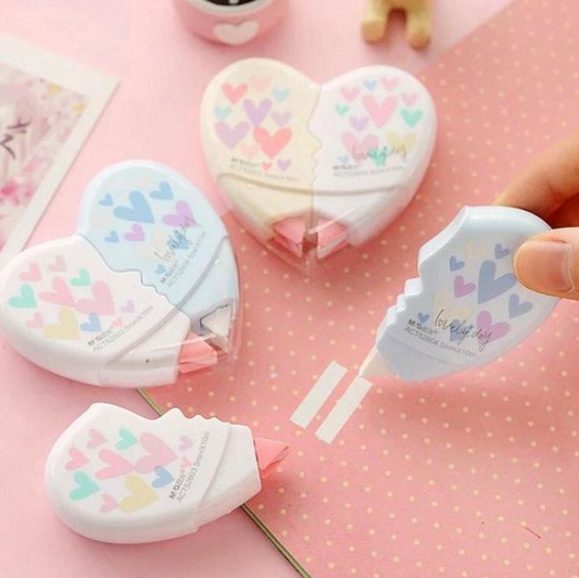 Two-Piece Love Heart Correction Tape