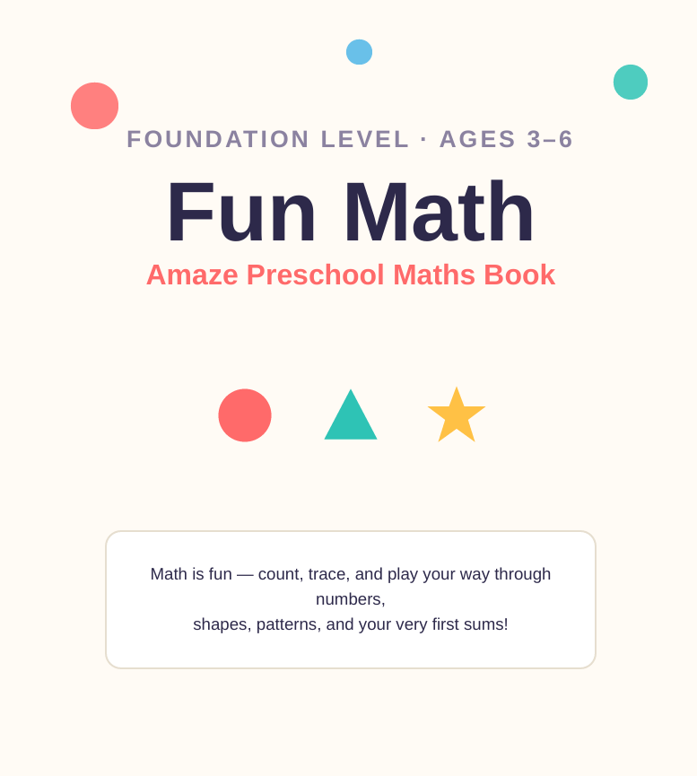 Fun Math – Amaze Preschool Maths Book (100 Printable Pages)